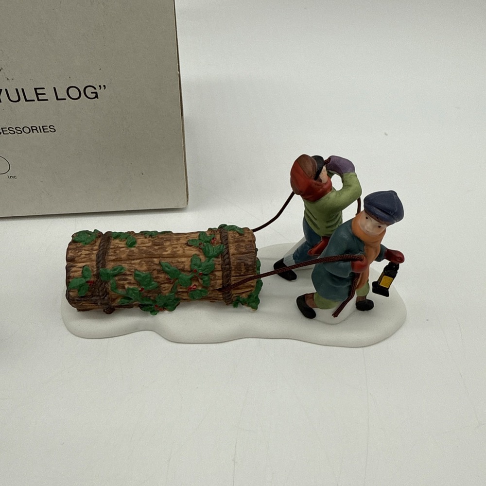 Dept 56 "Bringing Home The Yule Log" Heritage Village Collection #5558-1 - Picture 4 of 14